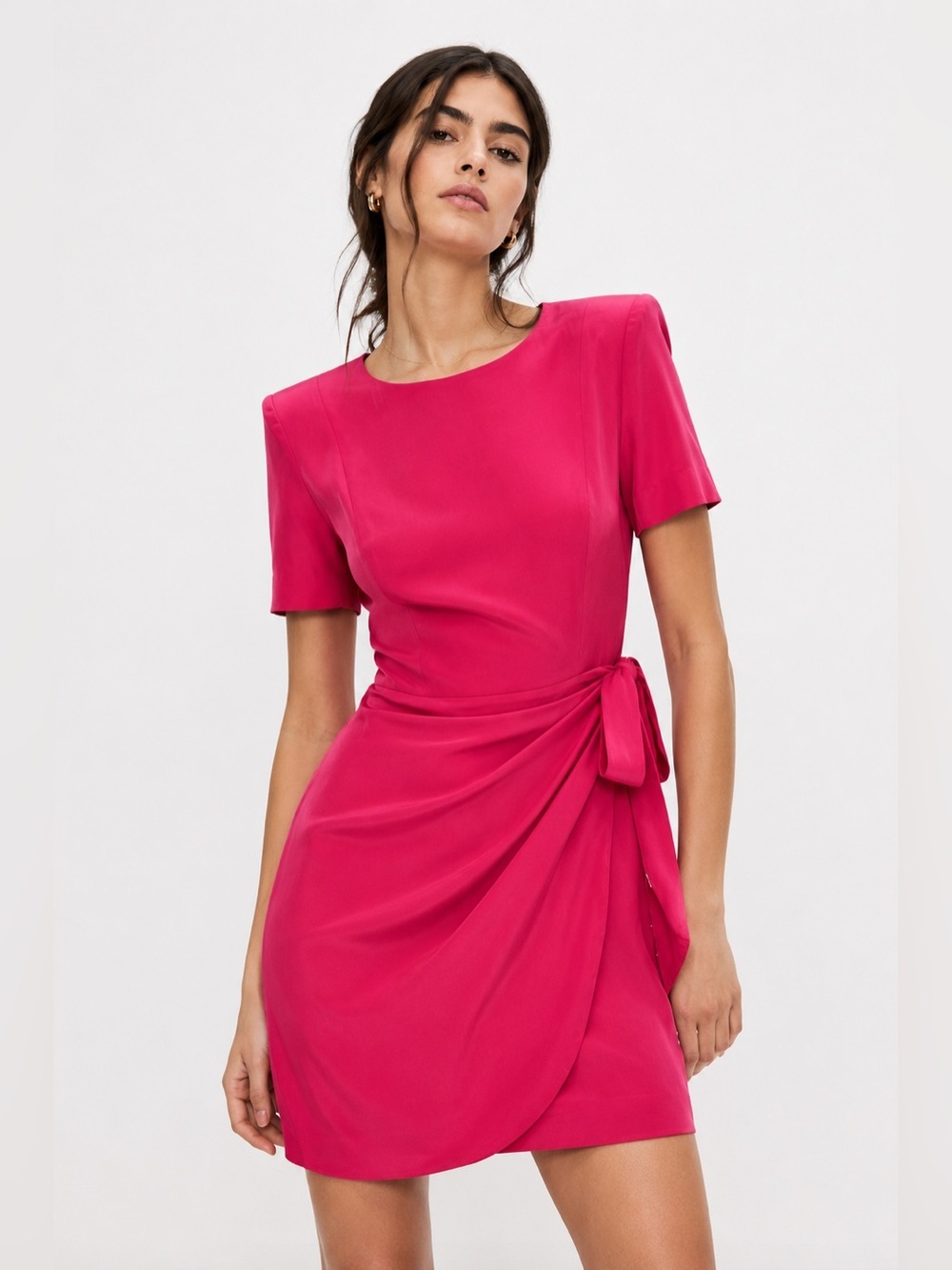vintage 100% silk mini pink TTS